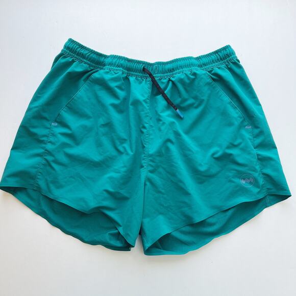 Janji Pants - JANJI Women's 4" Transit Tech Shorts Teal Everyday Travel Athletic